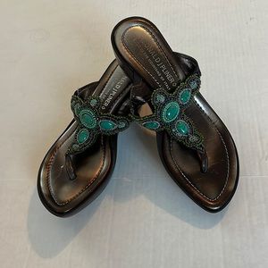 Donald Pliner Wedge Heel Sandal 'Cece" - Size 8